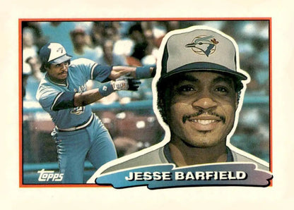 Vintage Jesse Barfield baseball card 92b Jesse Barfield Topps Big 1988 collectible