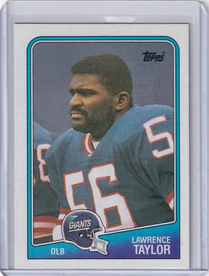 1988 Topps Football card featuring Lawrence Taylor of the New York Giants