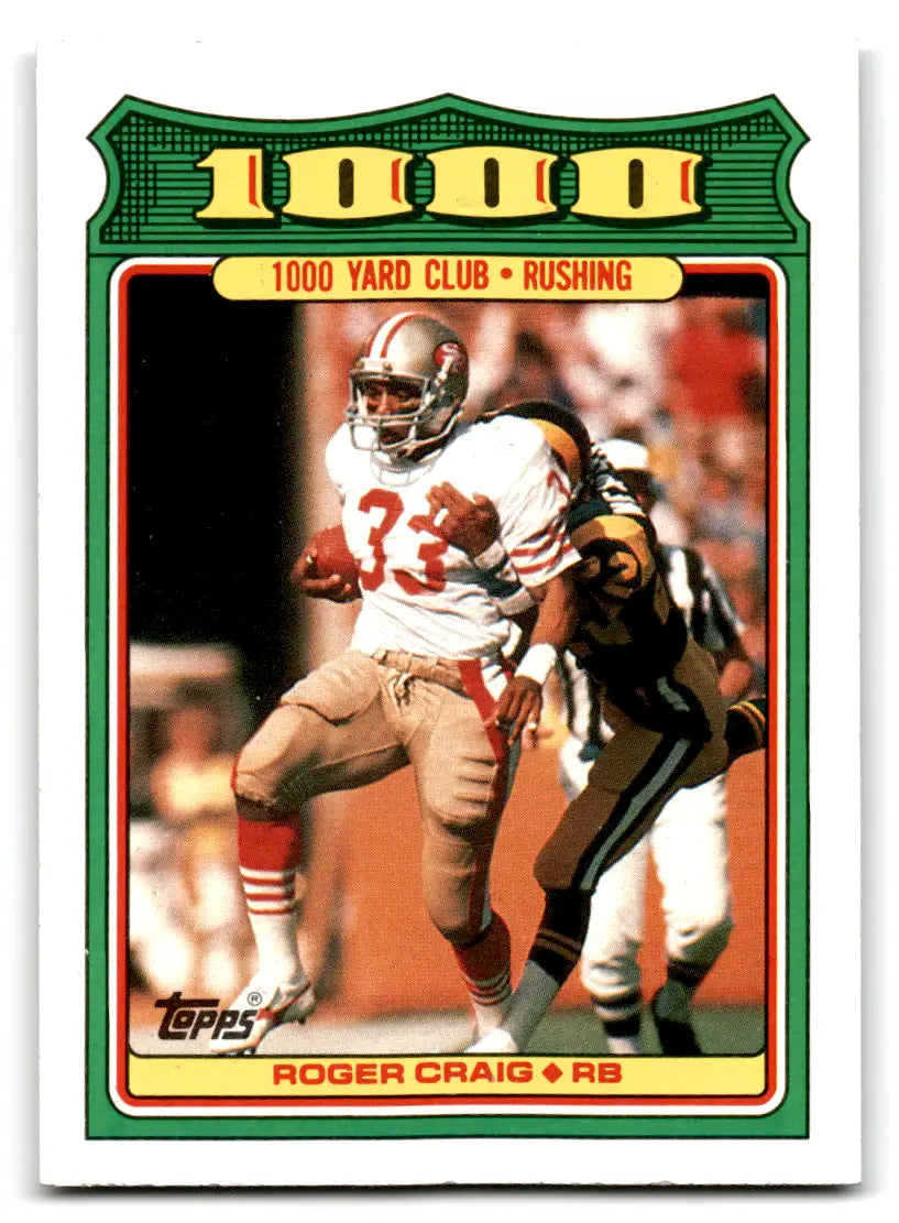 1988 Topps Football Roger Craig #19 - Football Card Single