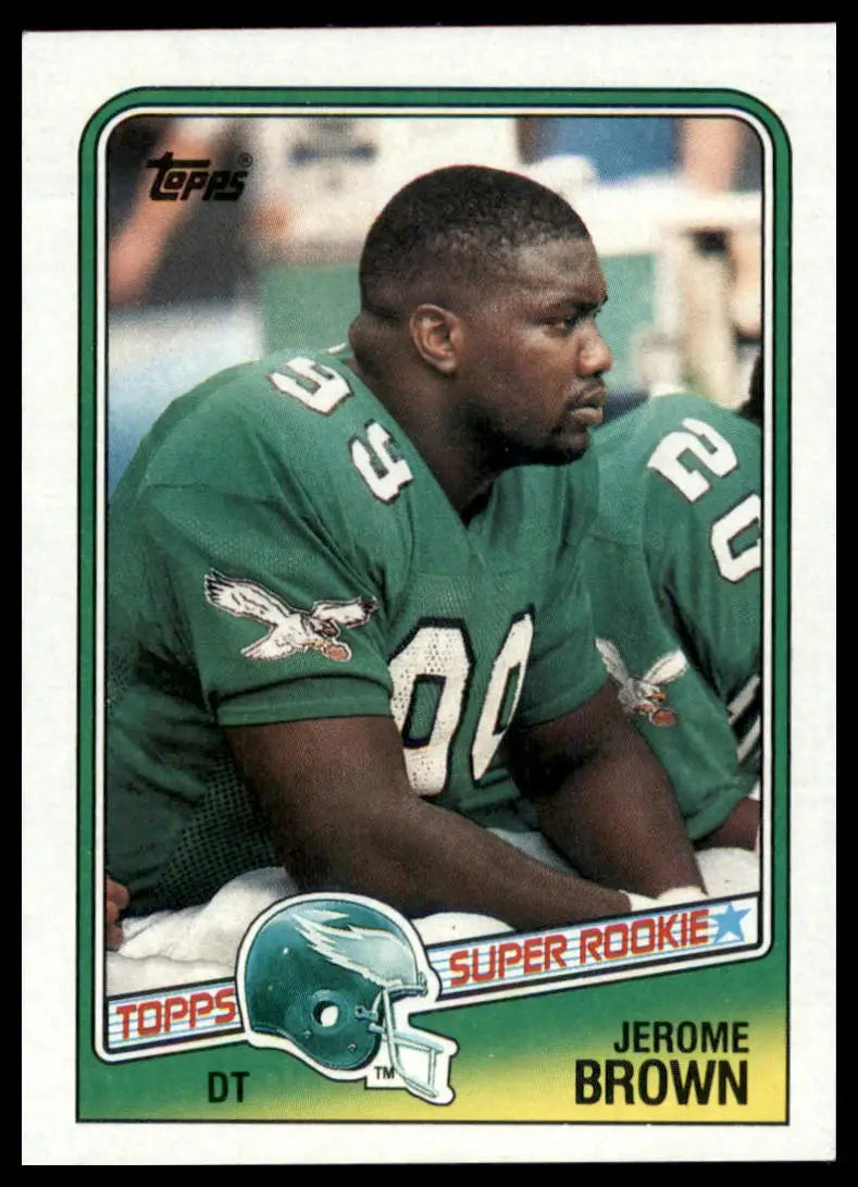 1988 Topps Jerome Brown RC 247 Philadelphia Eagles NM - Football Card Single