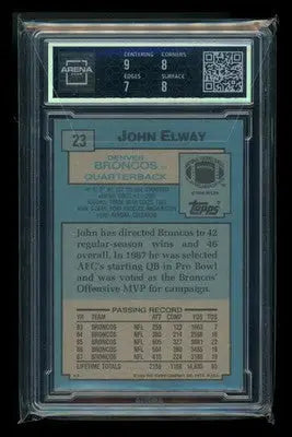 1988 Topps John Elway #23 Football Arena Club 7.5 - Football Card Single