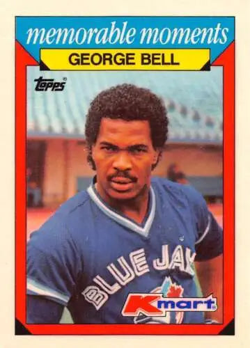 Original gloss of George Bell baseball card from 1988 Topps Memorable Moments series