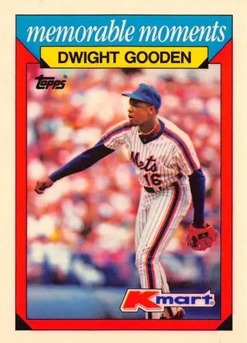 Original gloss Dwight Gooden baseball card from 1988 Topps K-Mart Memorable Moments