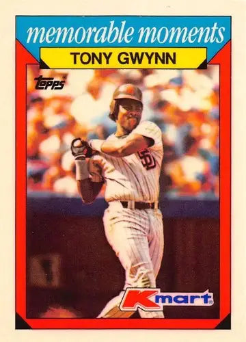 Vintage Tony Gwynn baseball card from 1988 Topps K-Mart Memorable Moments collection