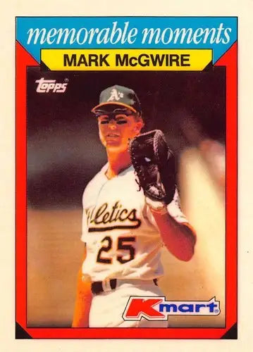Original gloss 1988 Topps K-Mart Memorable Moments Mark McGwire baseball card