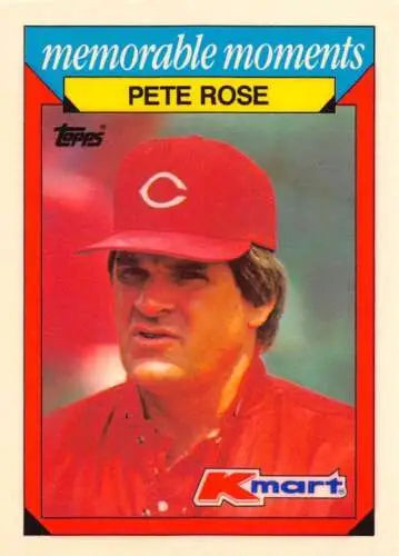 1988 Topps K-Mart Memorable Moments Pete Rose baseball card with original gloss