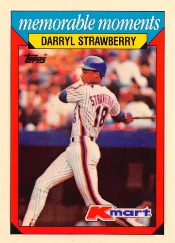 Darryl Strawberry baseball card from 1988 Topps K-Mart Memorable Moments series with original gloss