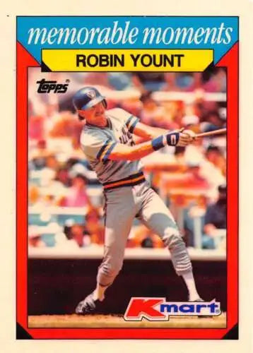 Original gloss of Robin Yount baseball card from 1988 Topps K-Mart Memorable Moments series