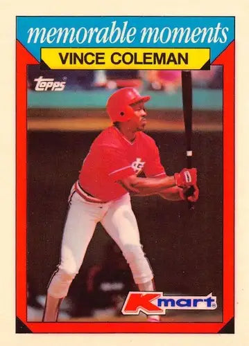 1988 Topps K-Mart Memorable Moments #8 Vince Coleman NM-MT Cardinals ID:76793 - Baseball Card Single