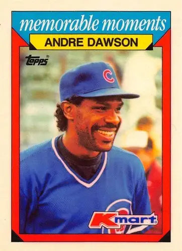 1988 Topps Andre Dawson baseball card with original gloss from memorable moments collection