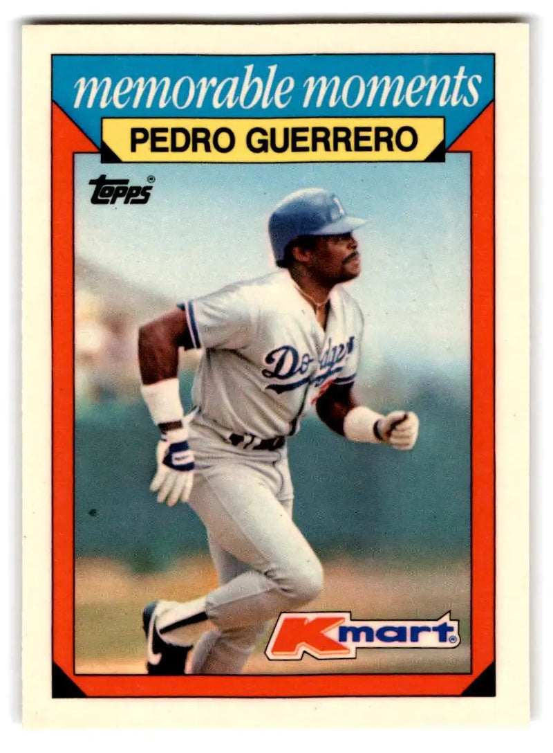 1988 Topps Kmart Memorable Moments #11 Pedro Guerrero - Baseball Card Single