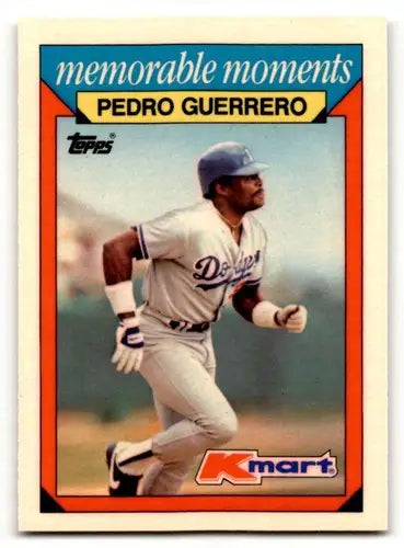 Original gloss Pedro Guerrero baseball card from 1988 Topps Kmart Memorable Moments
