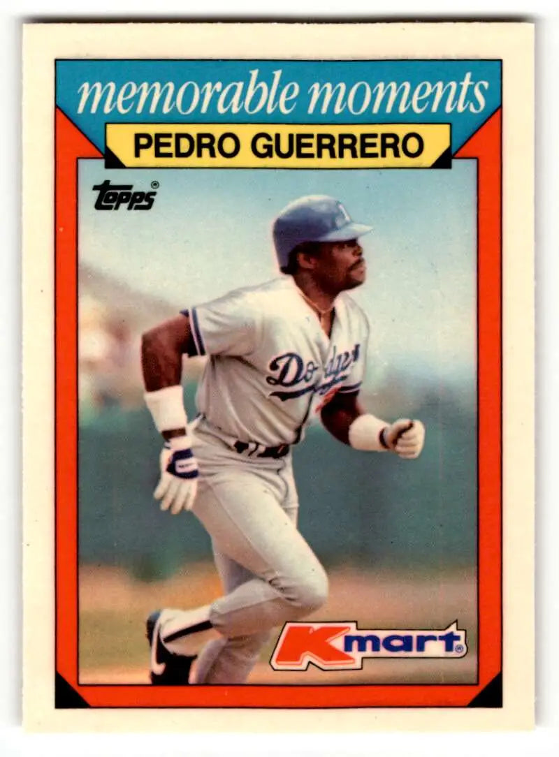 1988 Topps Kmart Memorable Moments #11 Pedro Guerrero NM ID:50266 - Baseball Card Single