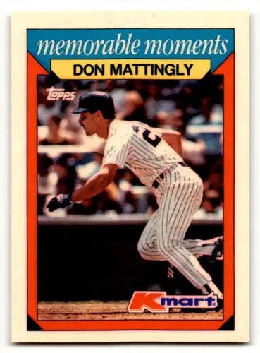 1988 Topps Kmart Don Mattingly baseball card with original gloss from Kmart series