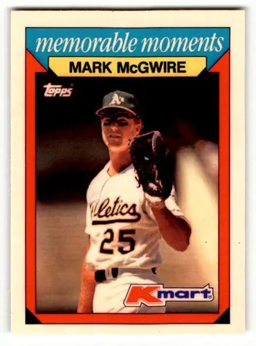 Original gloss 1988 Topps Kmart Memorable Moments Mark McGwire baseball card