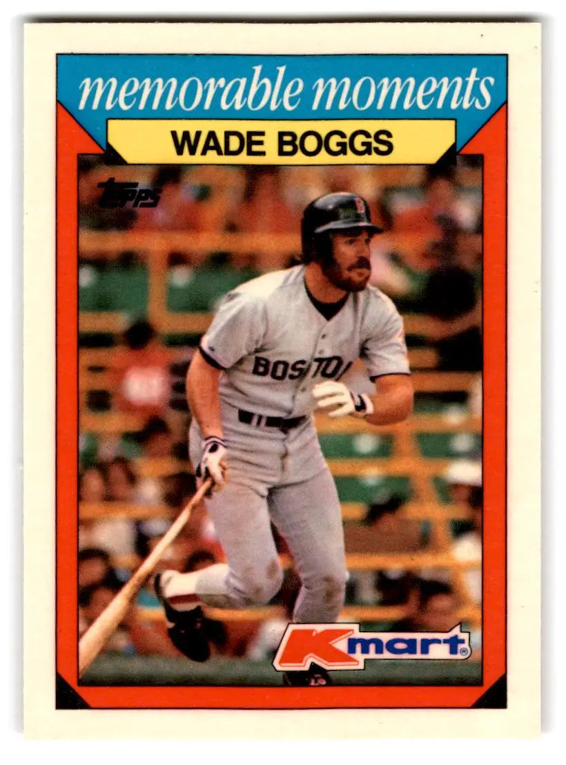1988 Topps Kmart Memorable Moments #2 Wade Boggs Boston Red Sox BASEBALL Cards - Baseball Card Single
