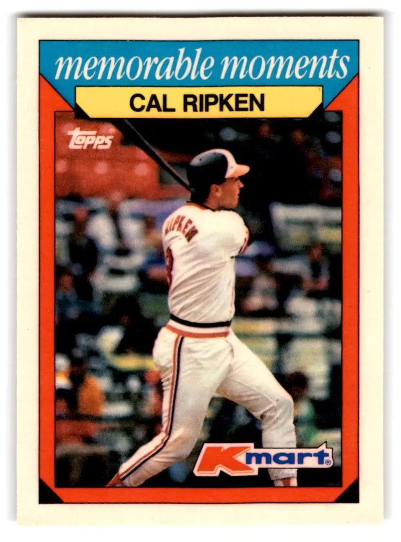 1988 Topps Kmart Memorable Moments #21 Cal Ripken - Baseball Card Single