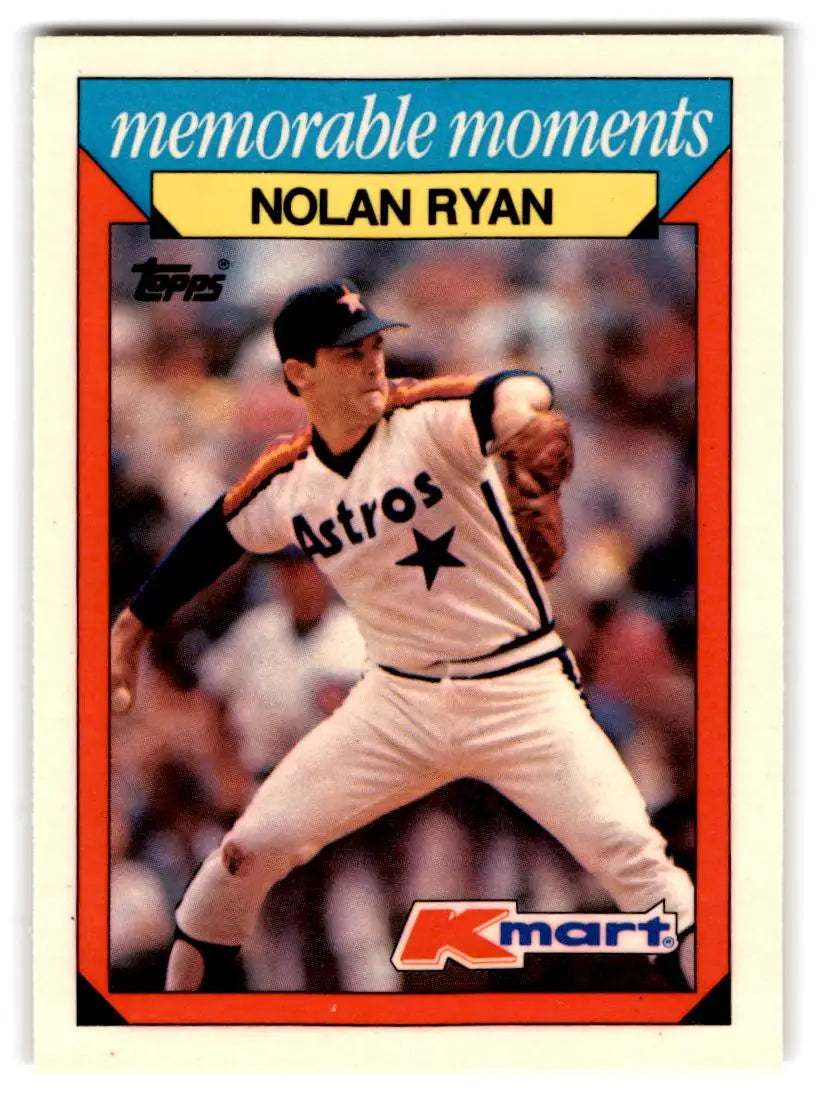 1988 Topps Kmart Memorable Moments #23 Nolan Ryan Houston Astros BASEBALL Cards - Baseball Card Single