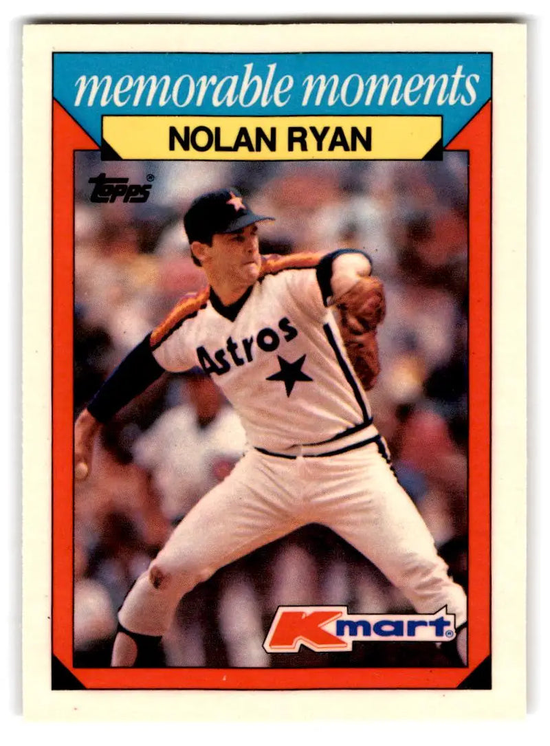 1988 Topps Kmart Memorable Moments #23 Nolan Ryan Houston Astros BASEBALL Cards - Baseball Card Single