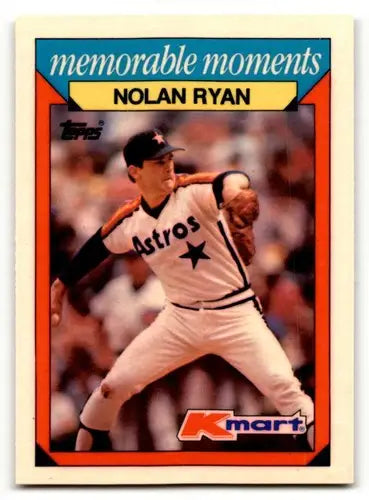 Original gloss Nolan Ryan baseball card from Kmart Memorable Moments collection
