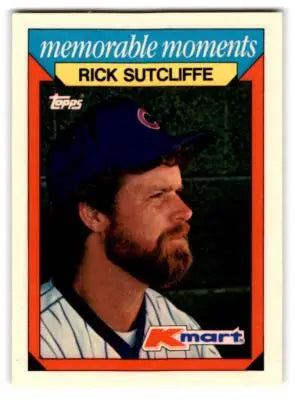 1988 Topps Kmart Memorable Moments #30 Rick Sutcliffe - Baseball Card Single