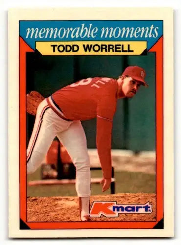 Original gloss 1988 Topps Kmart Memorable Moments Todd Worrell baseball card