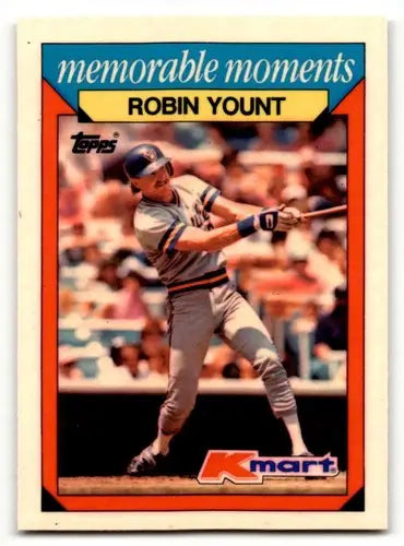 1988 Topps Kmart Memorable Moments #33 Robin Yount Milwaukee Brewers ID:63212 - Baseball Card Single