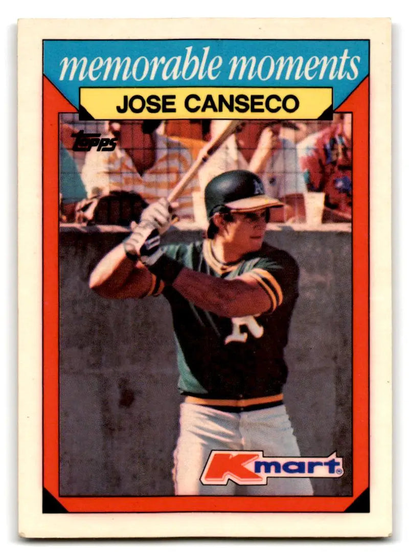 1988 Topps Kmart Memorable Moments #4 Jose Canseco - Baseball Card Single