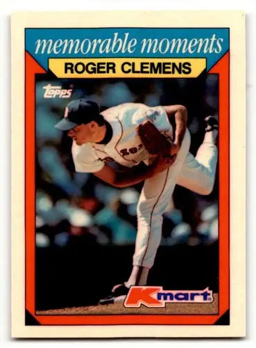 1988 Topps Kmart Memorable Moments #7 Roger Clemens Boston Red Sox B ID:63214 - Baseball Card Single