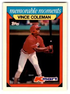 1988 Topps Kmart Memorable Moments #8 Vince Coleman
