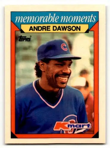 Andre Dawson Chicago baseball card from 1988 Topps Kmart Memorable Moments series