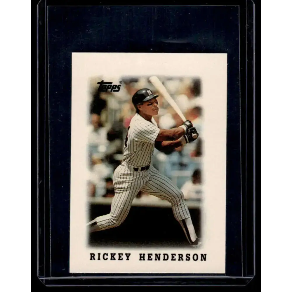 1988 Topps Major League Leaders Minis #26 Rickey Henderson New York Yankees NM-MT