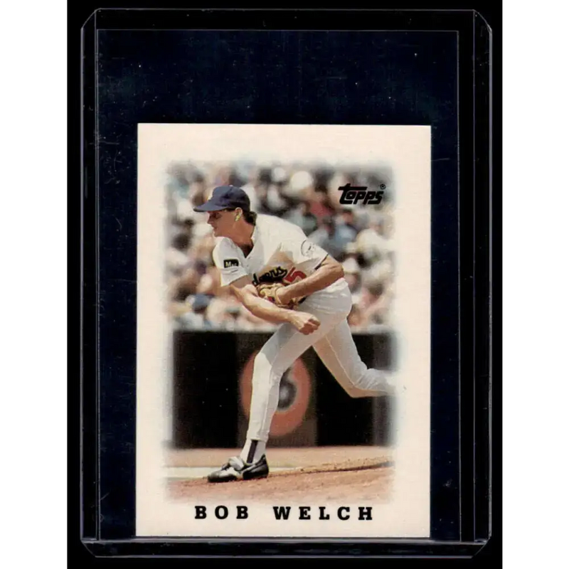 1988 Topps Major League Leaders Minis #55 Bob Welch Los Angeles Dodgers NM-MT - Baseball Card Single