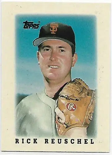 Original gloss of Rick Reuschel baseball card from 1988 Topps Mini Leaders series