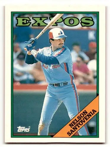 Original gloss Nelson Santovenia Montreal baseball card from 1985 Topps Traded #102T