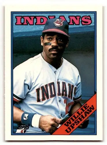 Vintage 1988 Topps Traded Willie Upshaw Cleveland Indians baseball card with original gloss