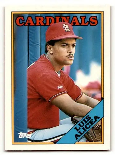1988 Topps Traded Luis Alicea Cardinals baseball card with original gloss, St. Louis Cardinals baseball
