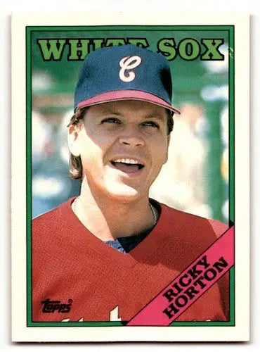 Vintage 1988 Topps Traded Ricky Horton Chicago White Sox baseball card with original gloss