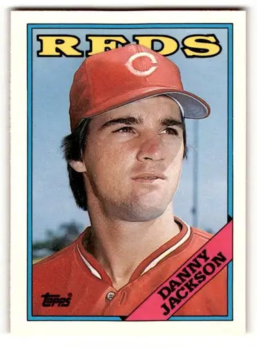 Original gloss 55t Danny Jackson Cincinnati Reds baseball card front view