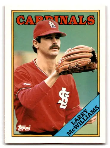 Original gloss 1987 Topps Larry McWilliams St. Louis Cardinals baseball card 70T Topps Traded