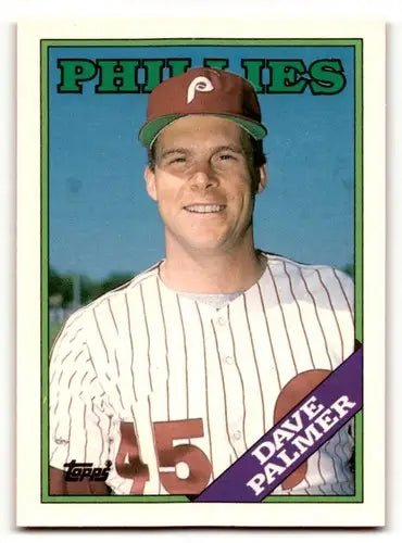 Baseball card of David Palmer 79T from 1988 Topps Traded Philadelphia Phillies