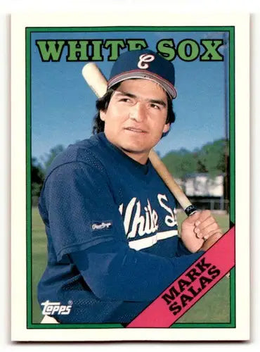 Original gloss baseball card of 99t Mark Salas in Chicago White Sox uniform