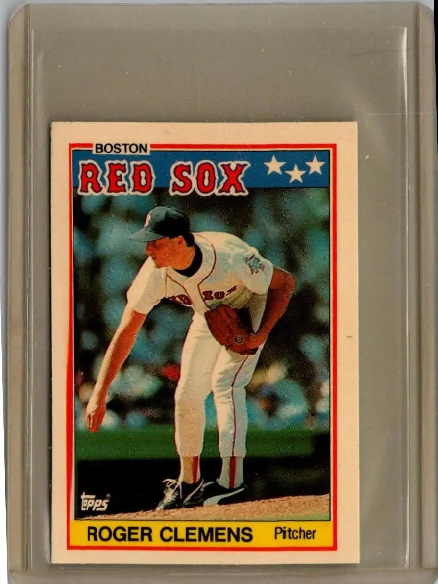 Roger Clemens baseball card from 1988 Topps UK Minis collection
