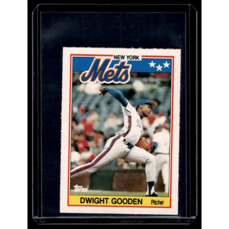 1988 Topps UK Minis #27 Dwight Gooden New York Mets NM-MT - Baseball Card Single
