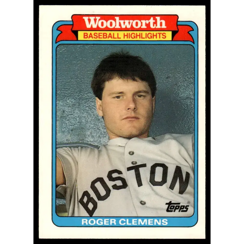 1988 Topps Woolworth Baseball Highlights #11 Roger Clemens EX/NM Boston Red Sox Baseball Card - Baseball Card Single