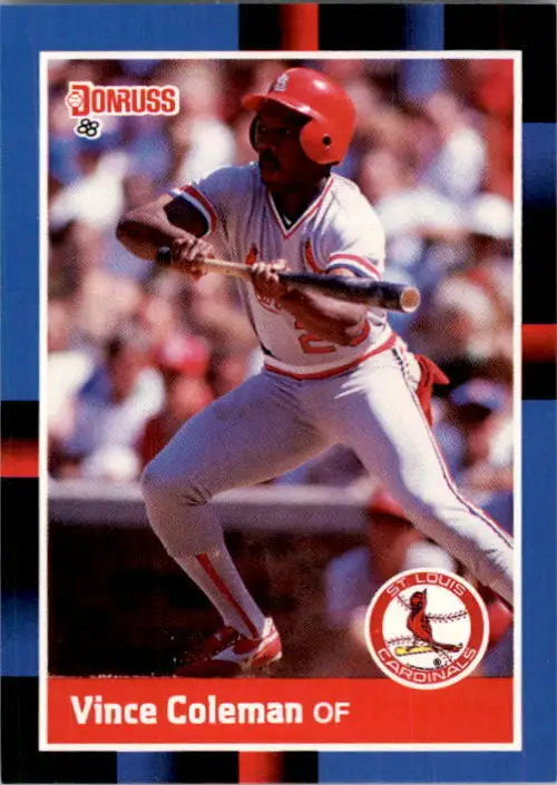 1988 Vince Coleman Donruss Baseball Card #293 - Baseball Card Single