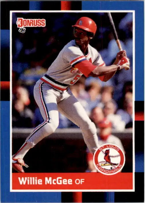 1988 Willie McGee Donruss Baseball Card #307 - Baseball Card Single