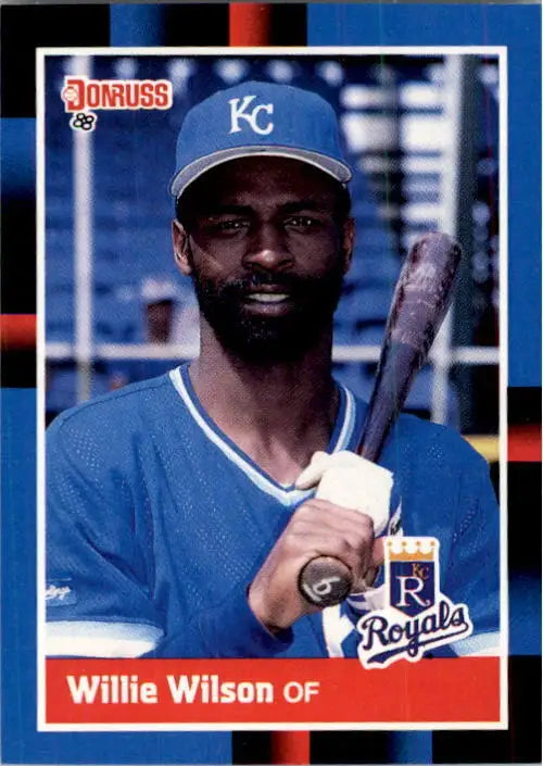 1988 Willie Wilson Donruss Baseball Card #255 - Baseball Card Single