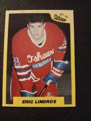 1989-90 7th Inning Sketch OHL - Eric Lindros #1 (RC). NRMT+ - Hockey Card Single