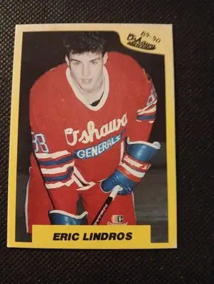 1989-90 7th Inning Sketch OHL - Eric Lindros #1 (RC). NRMT+ - Hockey Card Single